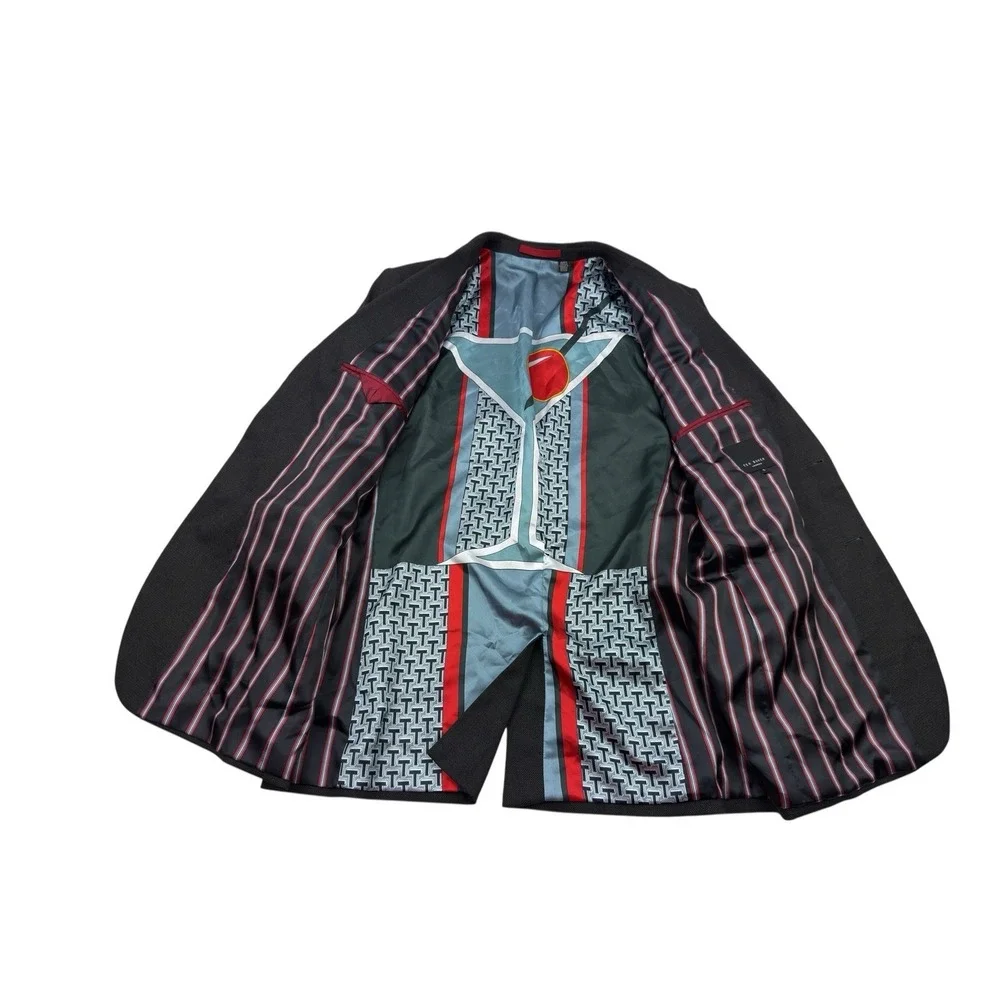 Ted Baker‎ London Charcoal Birdseye Blazer 2 Button Single Vent Men's Size 5